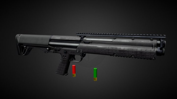 Kel-Tec KSG Shotgun 3D Model