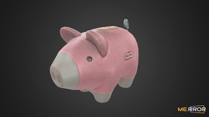 [Game-Ready] Old Piggy-bank 3D Model