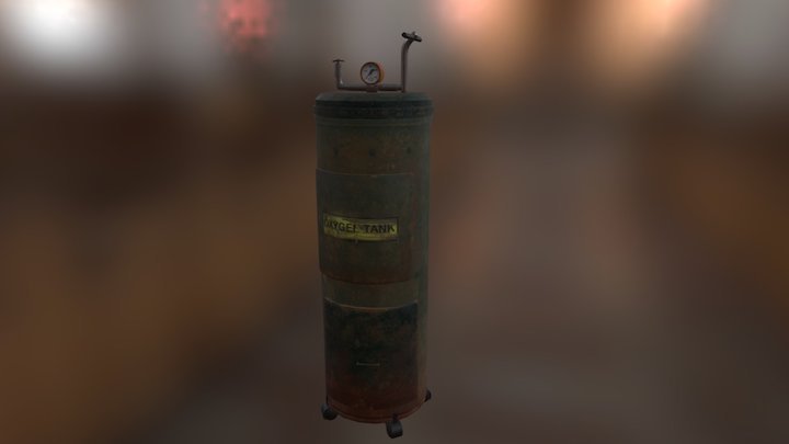 Low Poly Oxygen Tank 3D Model