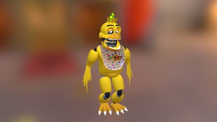 Chica Walk Cycle 3D Model
