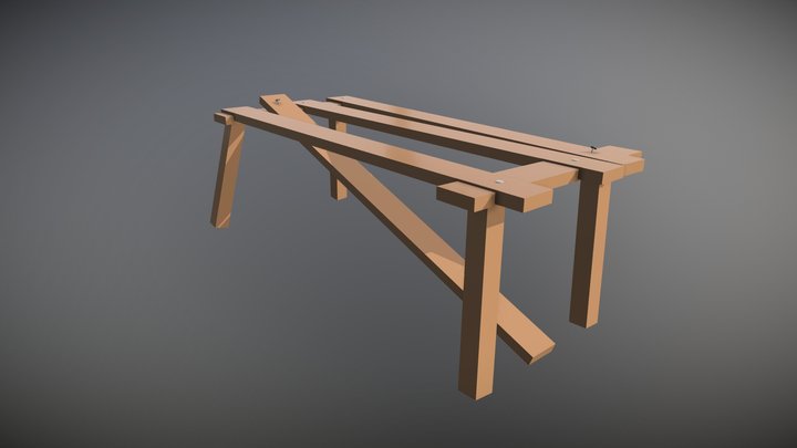 Bancada quebrada 3D Model