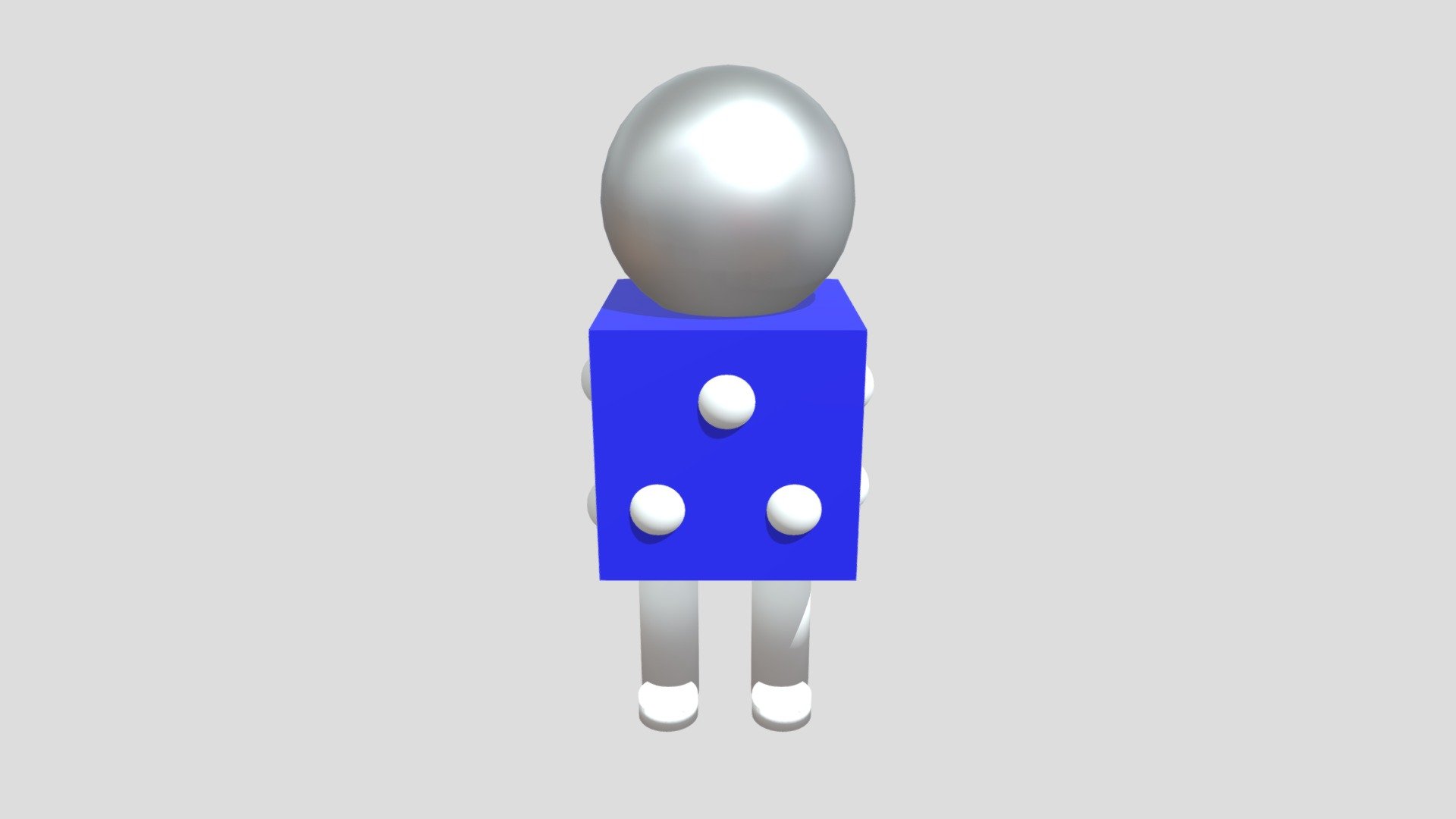 Dice with Head & Legs 3D model by [8e1f9eb] Sketchfab