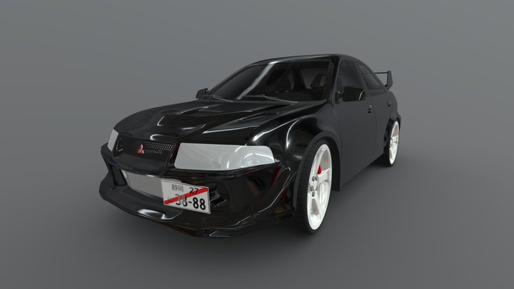 Mitsubishi Lancer Evolution VI 3D Model