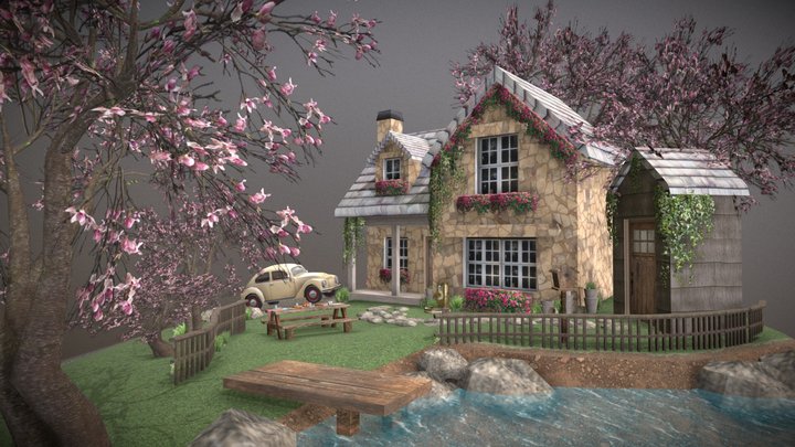 DAE Diorama - Grandma's house 3D Model