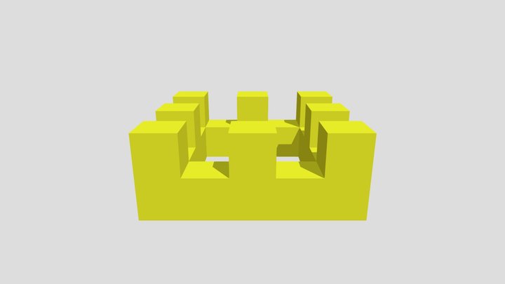 Blocky Crown 3D Model