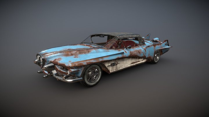 Cutlass, rusted - Atom Punk Sports Car 3D Model