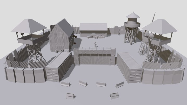 blocking 3D Model