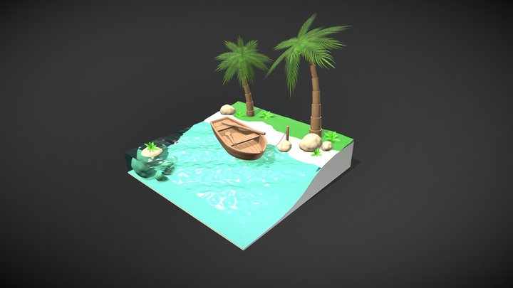 Tropic Island 3D Model