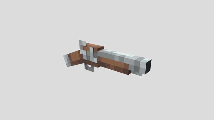 Flintlock Pistol (old) 3D Model
