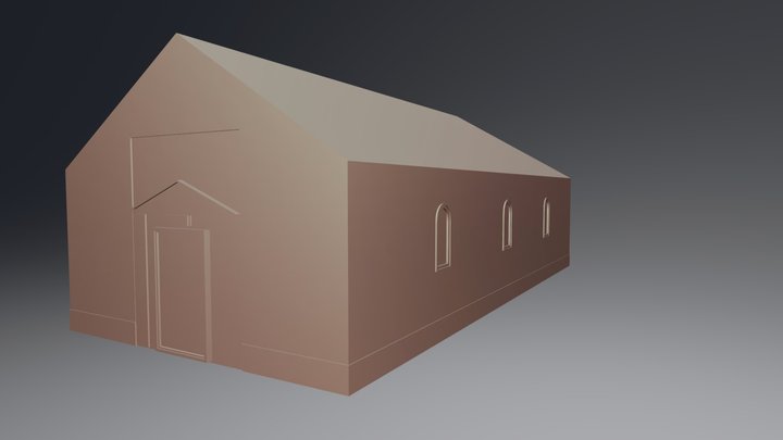 Református templom korábbi 3D Model
