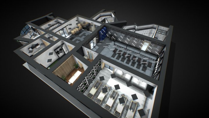 FITNESS CENTER "МОЛЕКУЛА" 3D Model