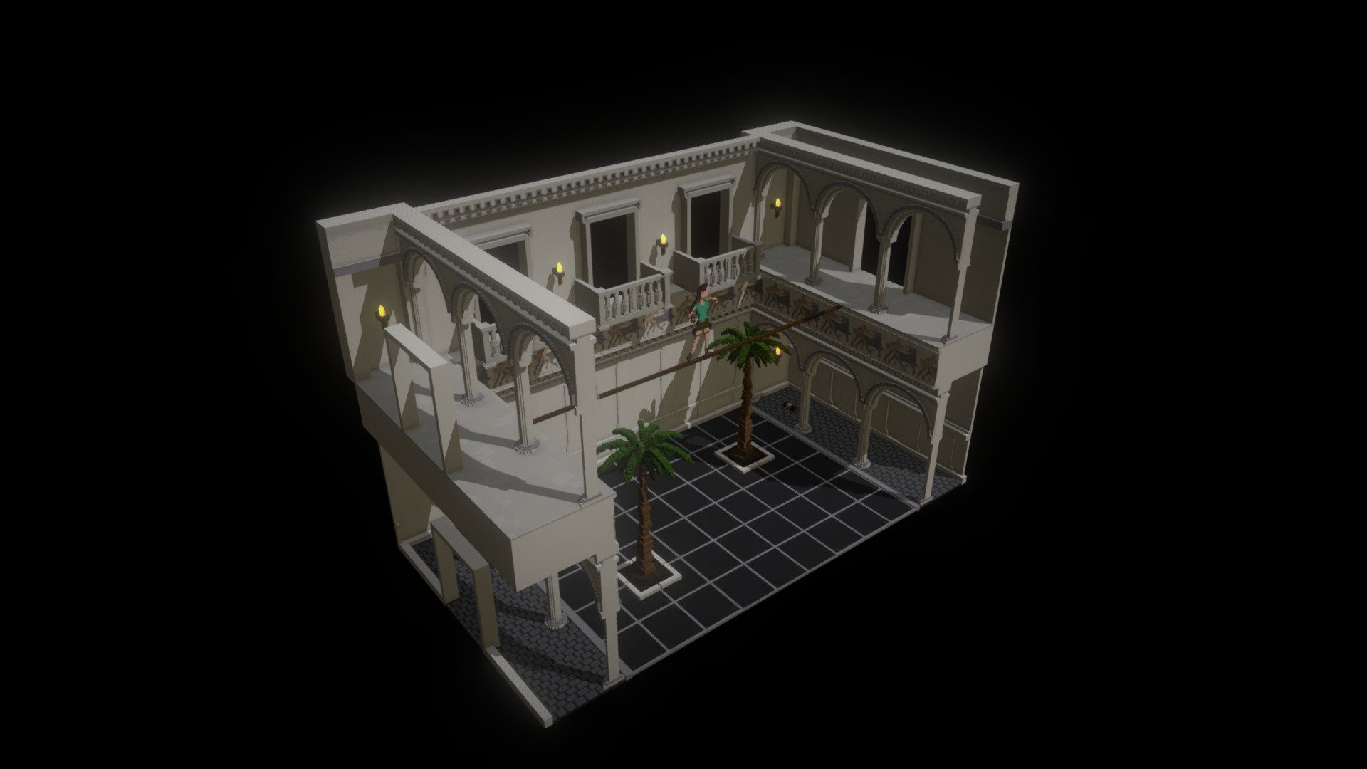 Voxel Tomb Raider: Chronicles, streets of Rome