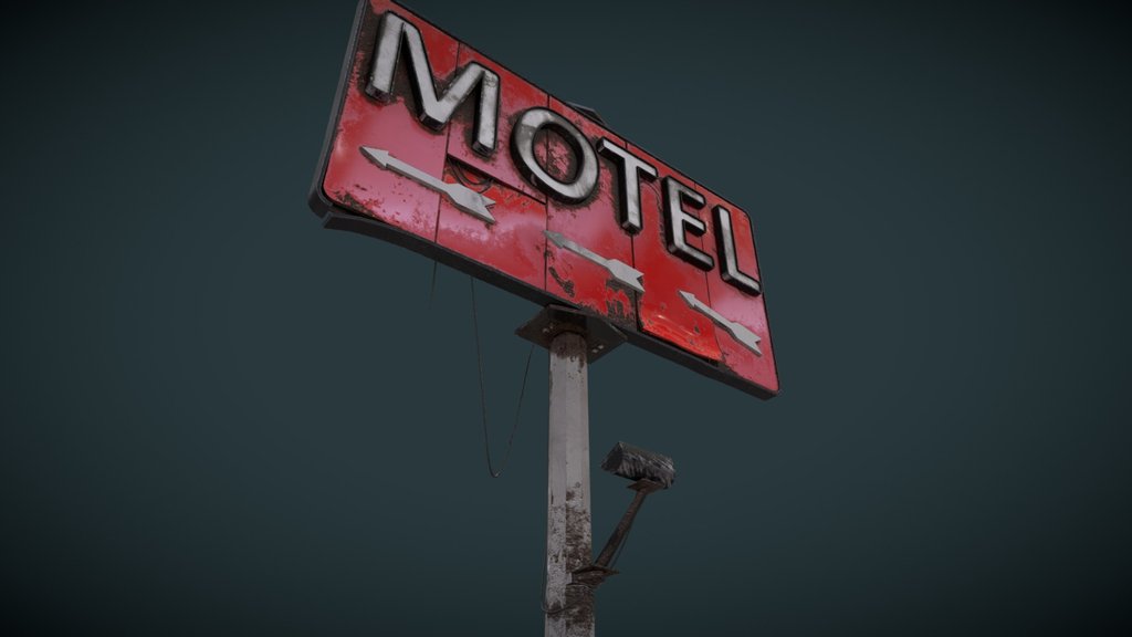 Rusty motel sign