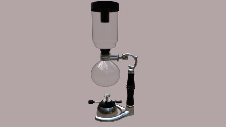 Yama Coffee Siphon & Burner 3D Model