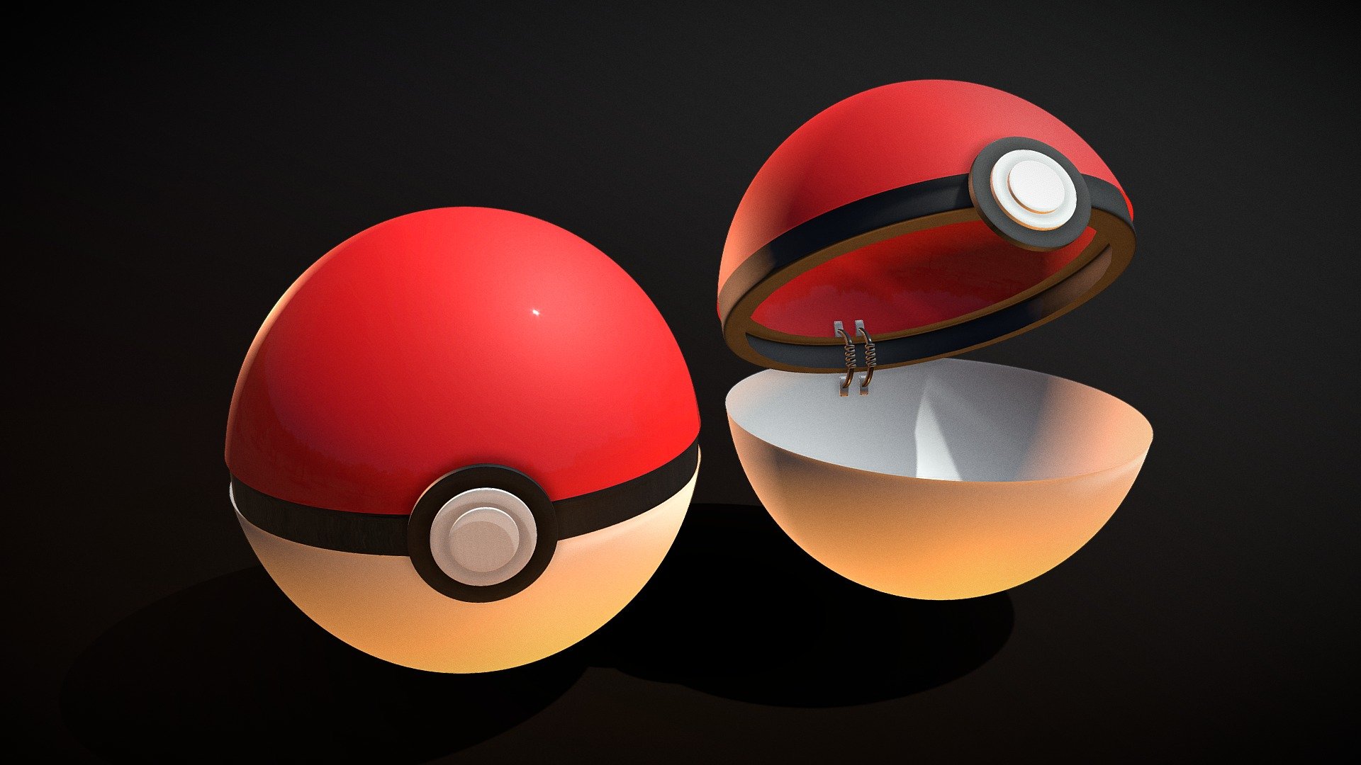 2 Pokeballs 3D - Buy Royalty Free 3D model by Gabriel Diego (@gabrieldi ...