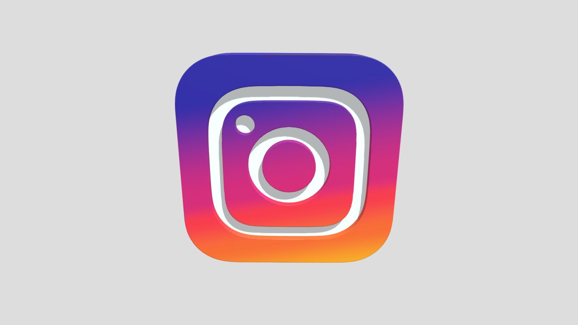 Instagram Logo 3D - Colored - Download Free 3D model by thepixelconnect ...