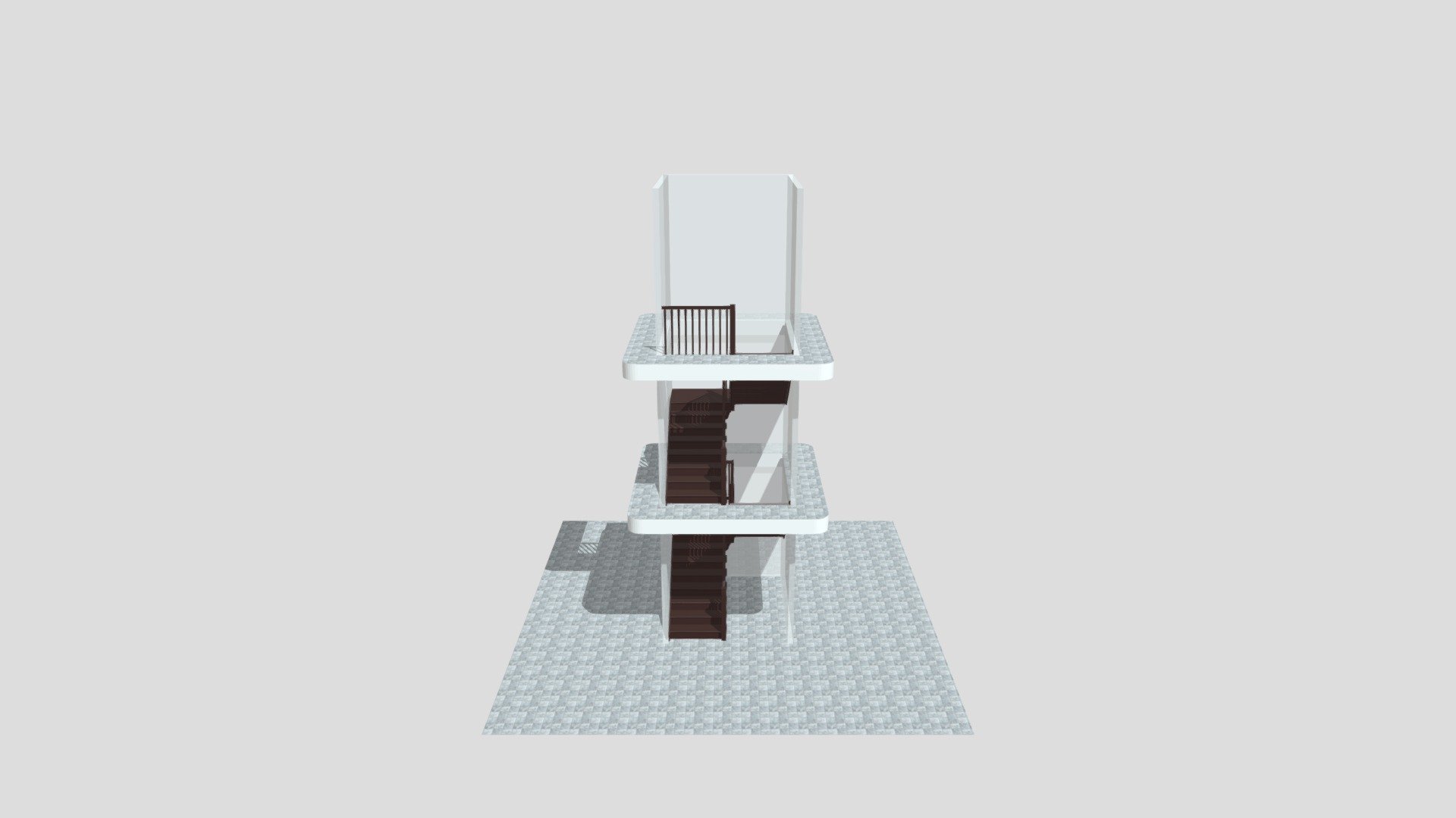 U Shape Rail at Bottom - 3D model by designedstairs [8e33c79] - Sketchfab