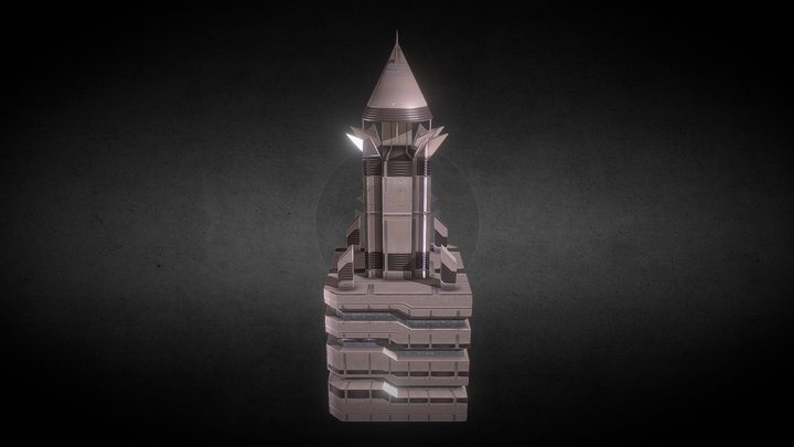 Futuristic Building 3D Model