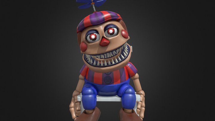 FNaF HW Nightmare BB Remesh & ReTexture – Modèle 3D gratuit STL
