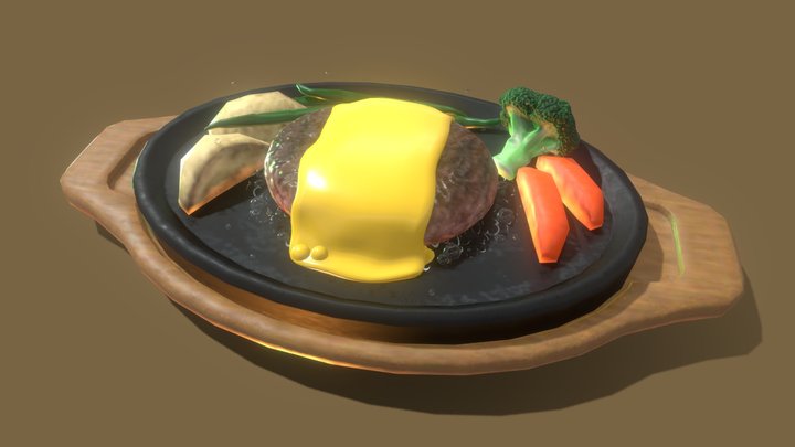 hamburg steak 3D Model