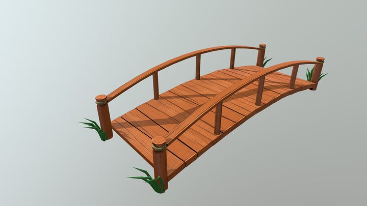 Wooden Bridge 1 3D Model