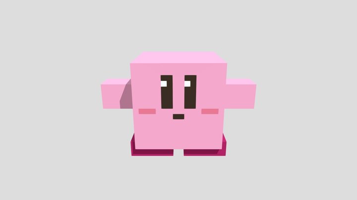 Minecraft Kirby 3D Model