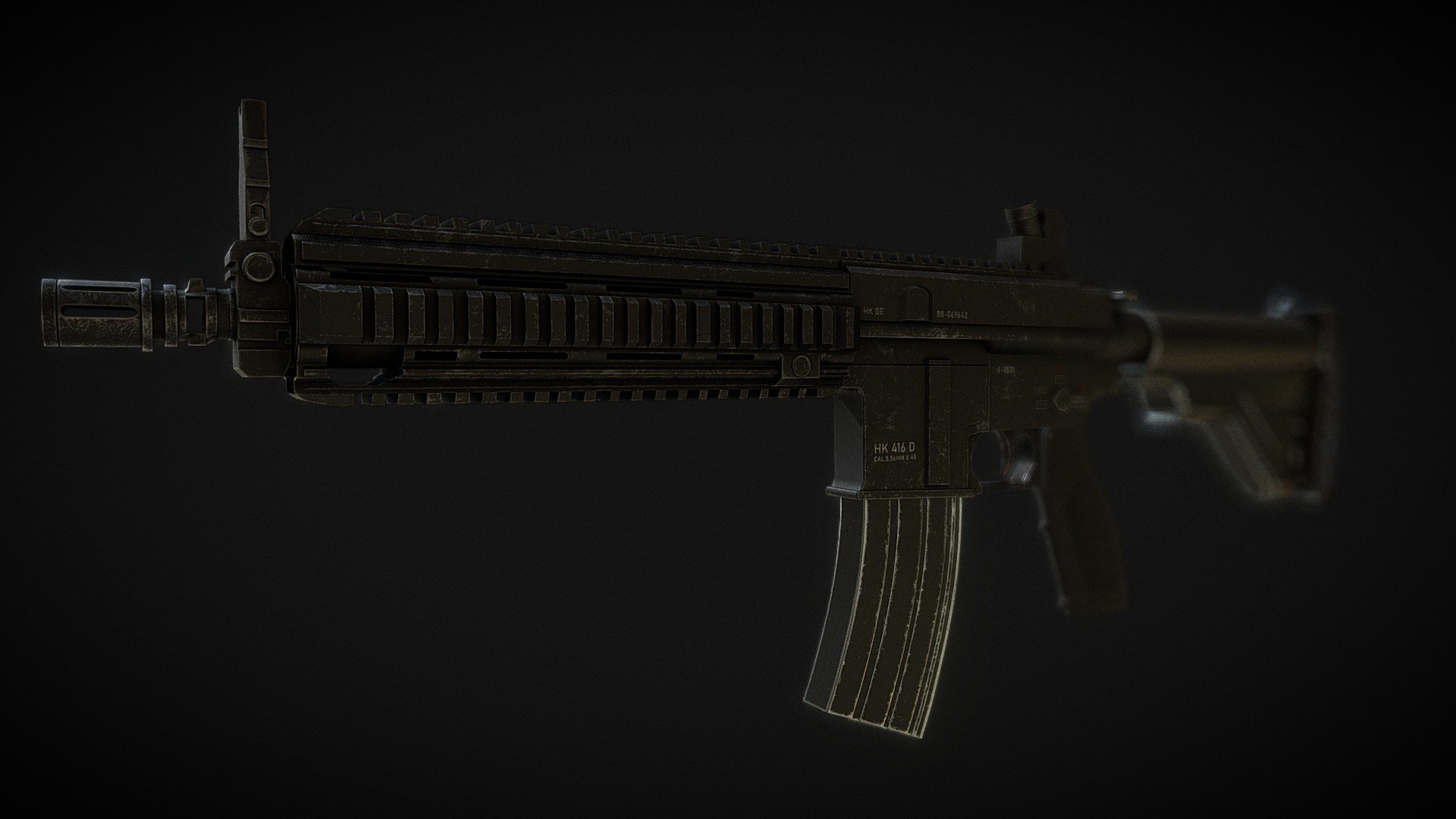 HK416 - Buy Royalty Free 3D model by cgmax7 [8e3a961] - Sketchfab Store