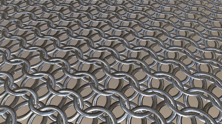 Chainmail PBR Material Test 3D Model