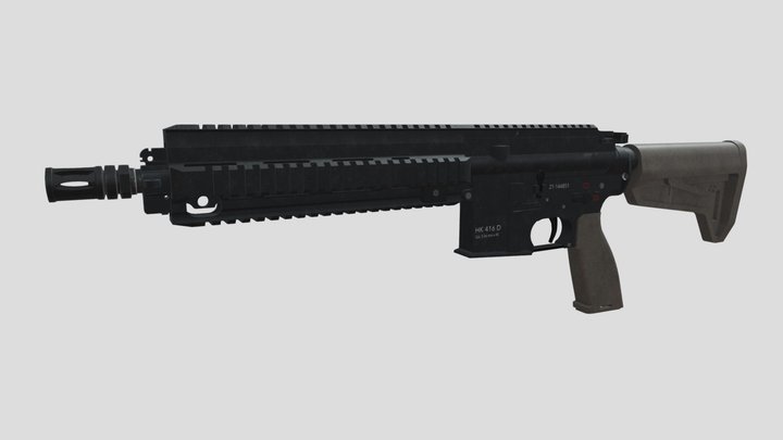 HK 416 D 3D Model