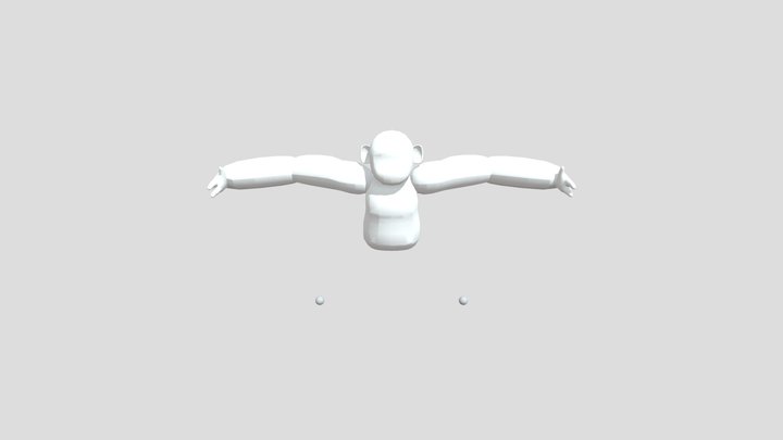 Lil Nub Scary Baboon 3D Model