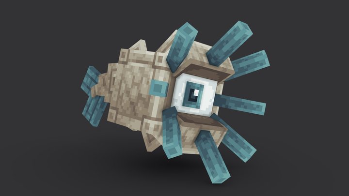 Elder Guardian Redesign Minecraft 3D Model