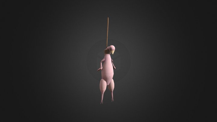 Hanging Plucked Duck 3D Model