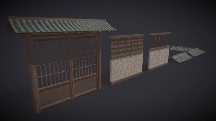 Traditional Japanese House | Gate 3D Model