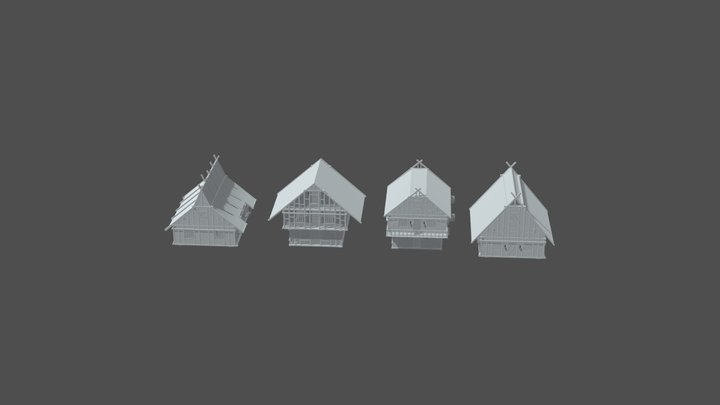 Timber Structures 3D Model