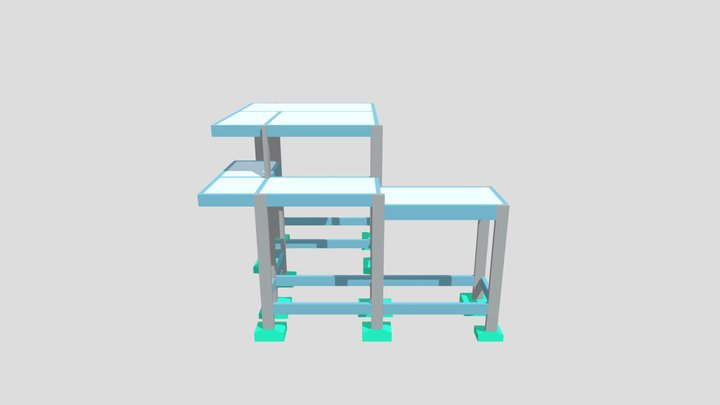 Estrutura Em Concreto Armado 3D Model