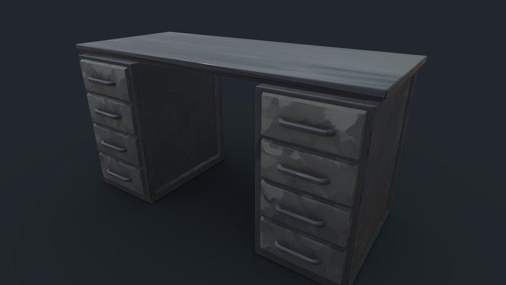 Office Desk 3D Model