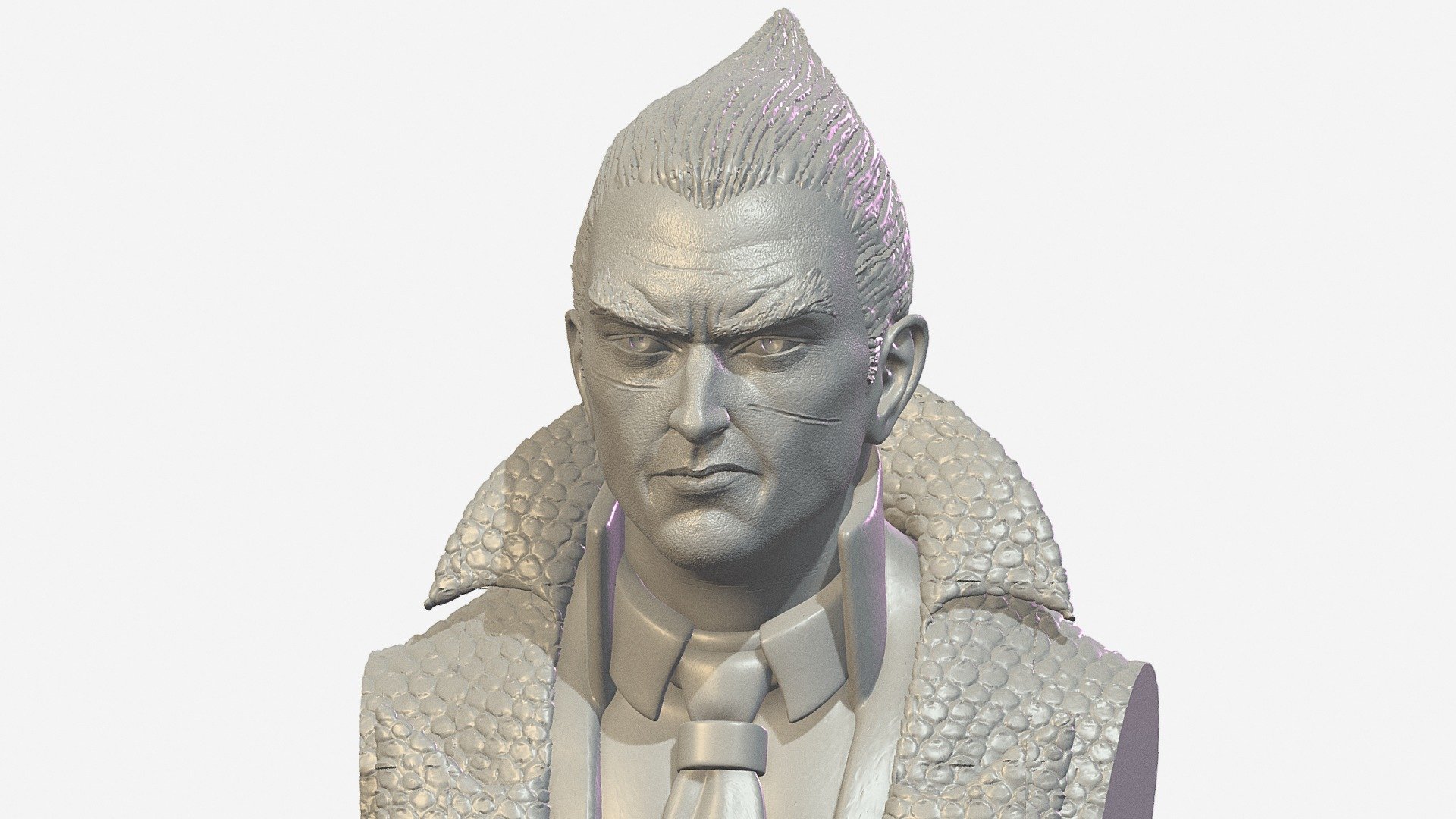 Kazuya Mishima Tekken 8 Bust 3D model 3D printable