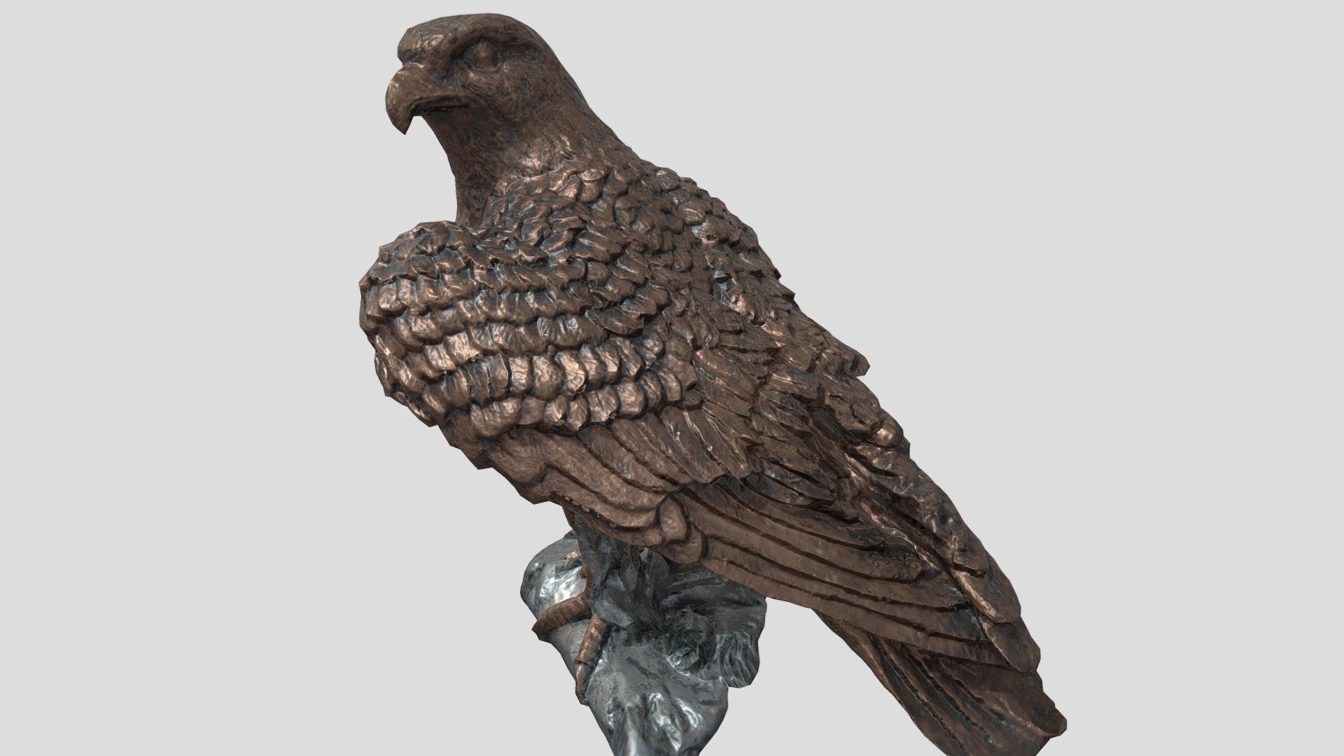 Bronze Falcon Statue 3D Scan - 3D model by HausBlend [8e4767b] - Sketchfab