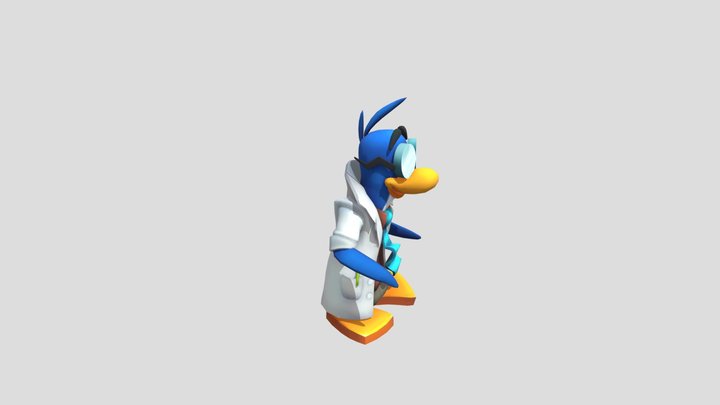 PC Computer - Club Penguin Island - Gary (1) 3D Model