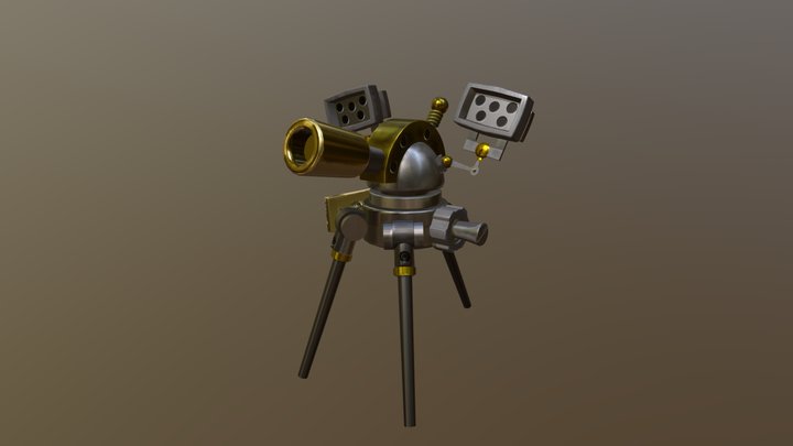 Brass Turret 3D Model