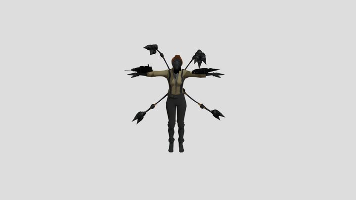 Drill Woman 3D Model