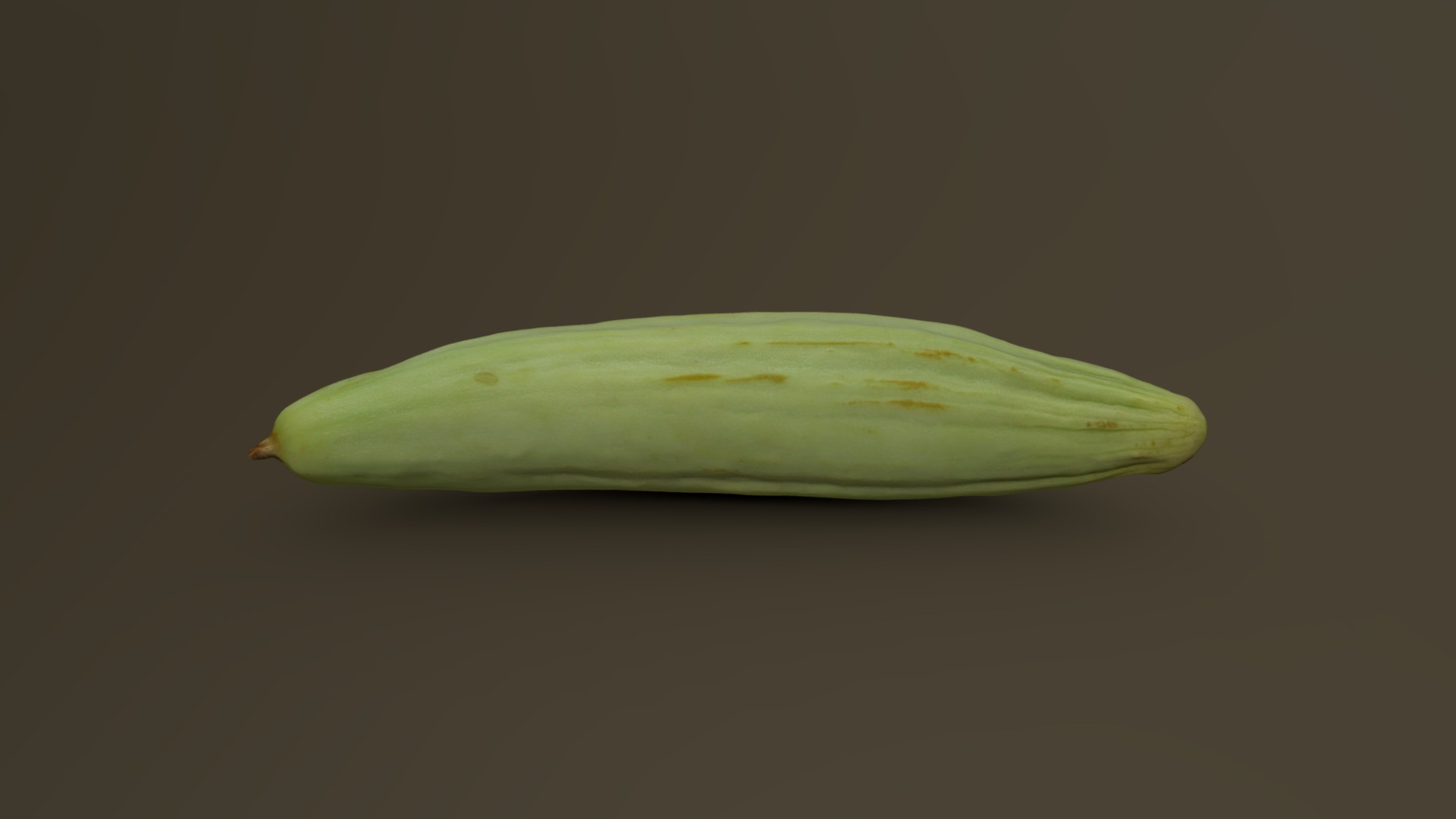 3D model White (Armenian) Cucumber 01 - This is a 3D model of the White (Armenian) Cucumber 01. The 3D model is about a green banana on a black background.