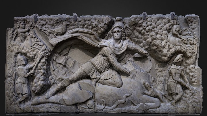 Large relief of Mithra 3D Model