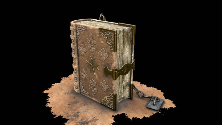 Chained (medieval) library book 3D Model