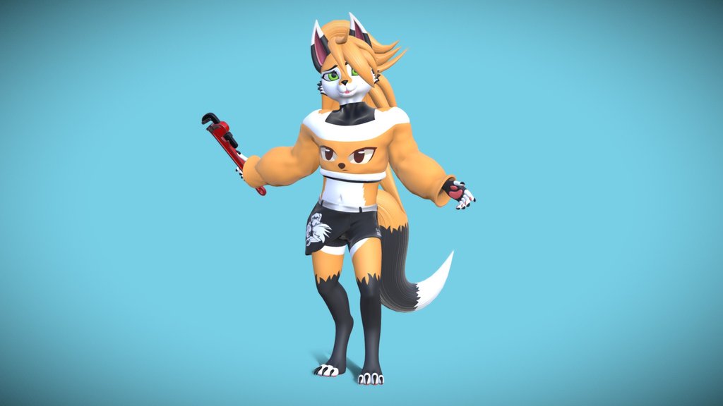 Bonfire Fox Revamped, VRChat & VRM Ready