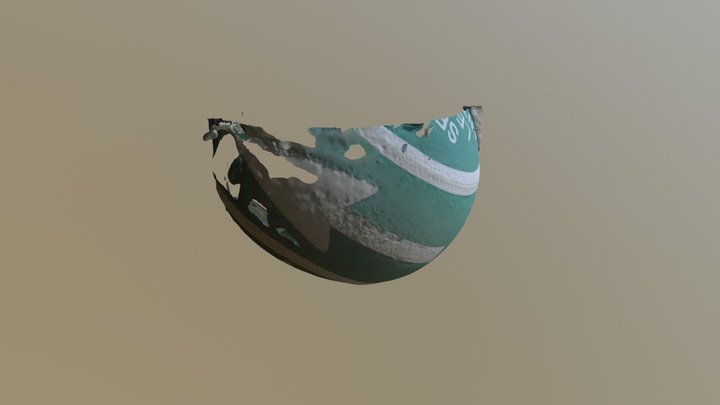 Half motorcycle helmet Photogrammetry 3D Model