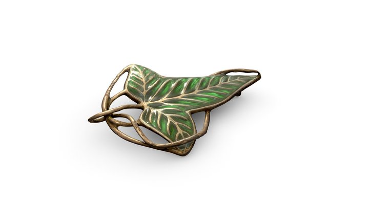 Elven Leaf Brooch (LOTR) 3D Model