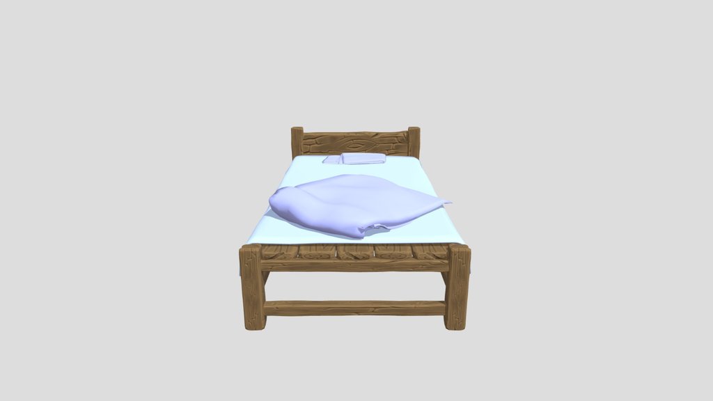 Stylized Wooden Bed