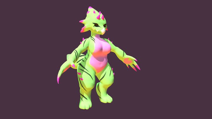 Stylized Lizard Model 3D Model