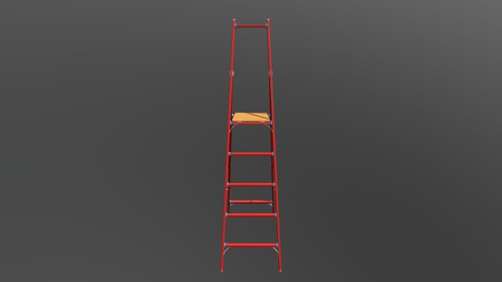 Fiberglass Step-ladder 1,5 m 3D Model